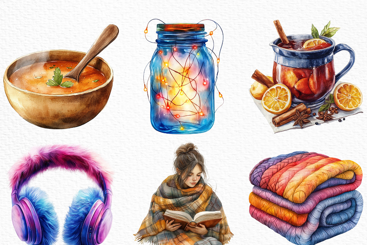 Cozy Winter Clipart, an Illustration by Craft Nest (Photo 3 of 6)