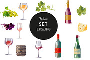 Watercolor wine, a Food Illustration by Tatiana Davidova (Thumbnail 2 of 4)