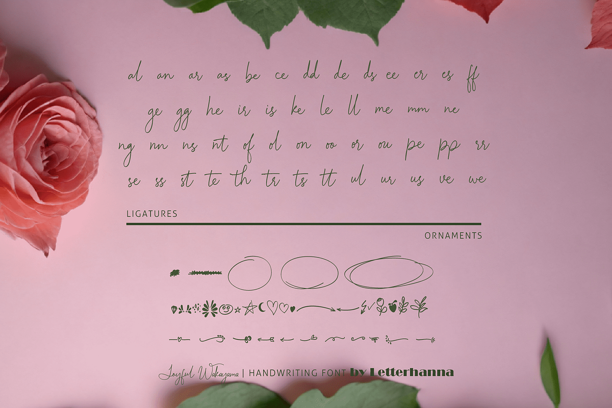 Joyful Wakayama Font, a Handwritten Font by Letterhanna Studio (Photo 13 of 19)
