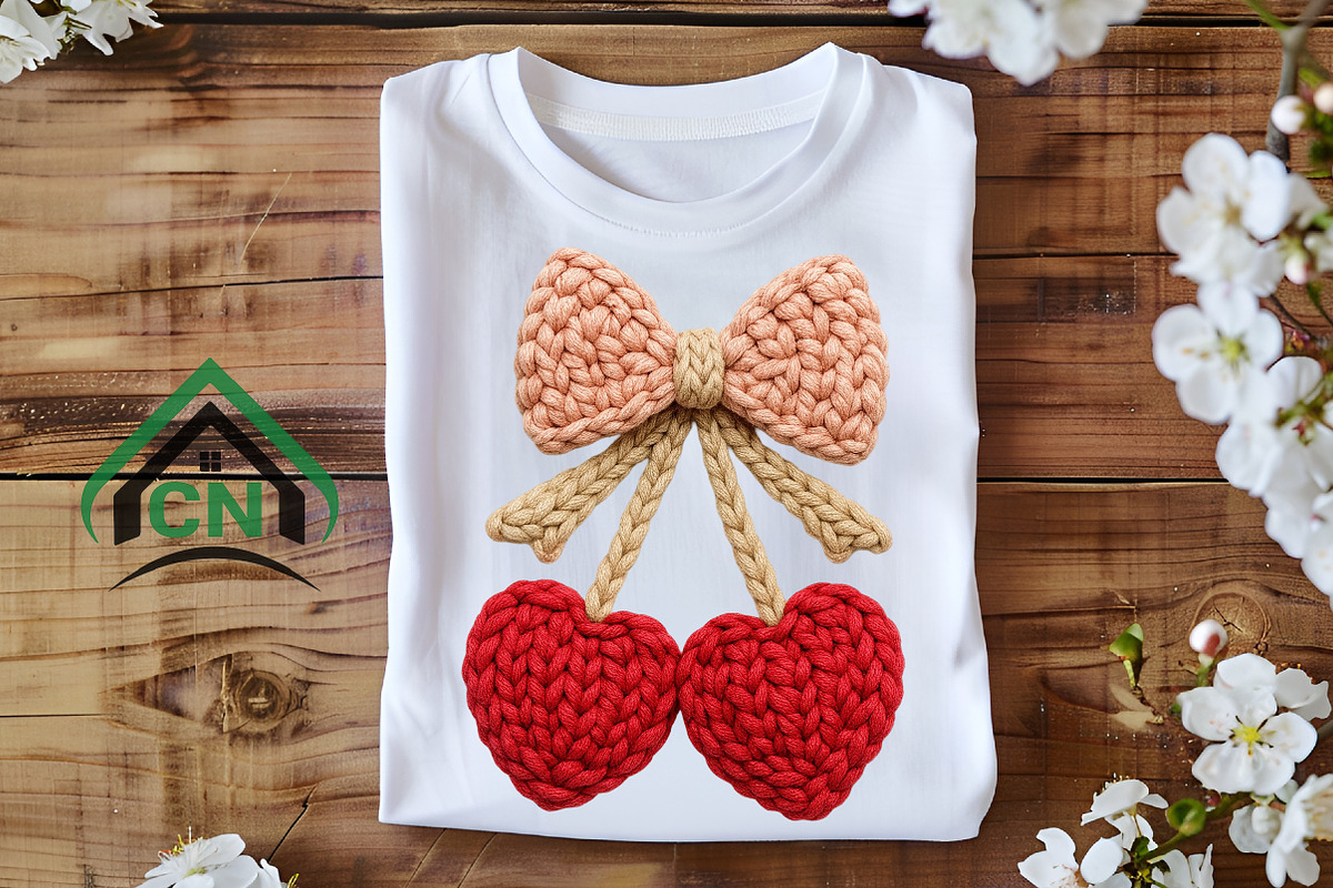 Knitted Valentine Cherry Coquette, an Illustration by Craft Nest (Photo 5 of 6)