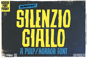 Silenzio Giallo - MCM Horror Font