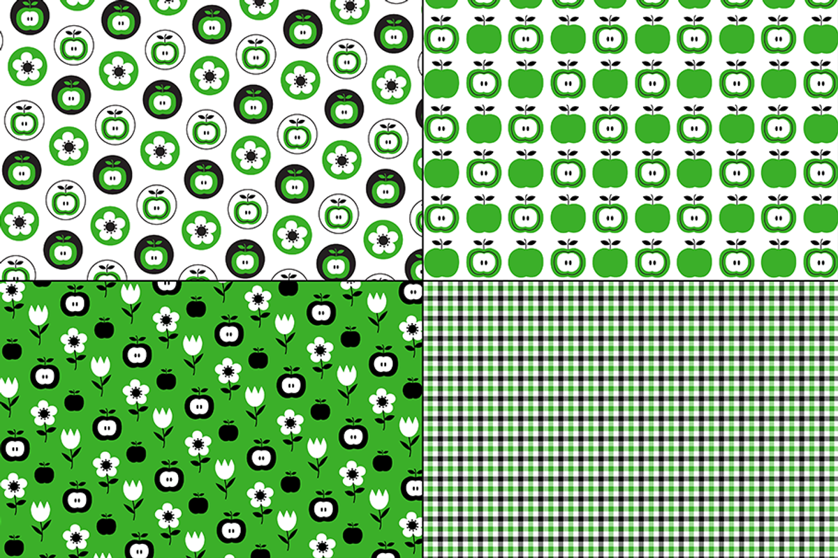 Green Apples & Plaid Patterns preview 2