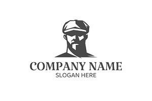 Face Of A Man Wearing Hat Logo