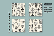 Vases. Graphic clipart + patterns., a Graphic by heyXeni (Thumbnail 5 of 5)
