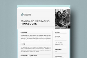 Standard Operating Procedure, SOP, a Stationery Template by Niofix