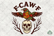 Patchwork F-Caw-F Raven PNG, an Illustration by Craft Nest (Thumbnail 1 of 6)
