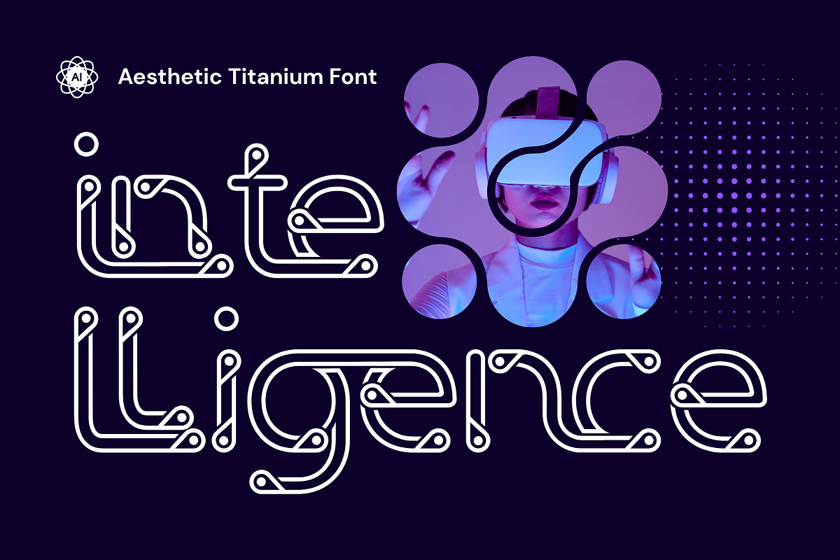 Aesthetic Titanium - Neon Tech Font, a Sans Serif Font by 177Studio (Photo 6 of 8)