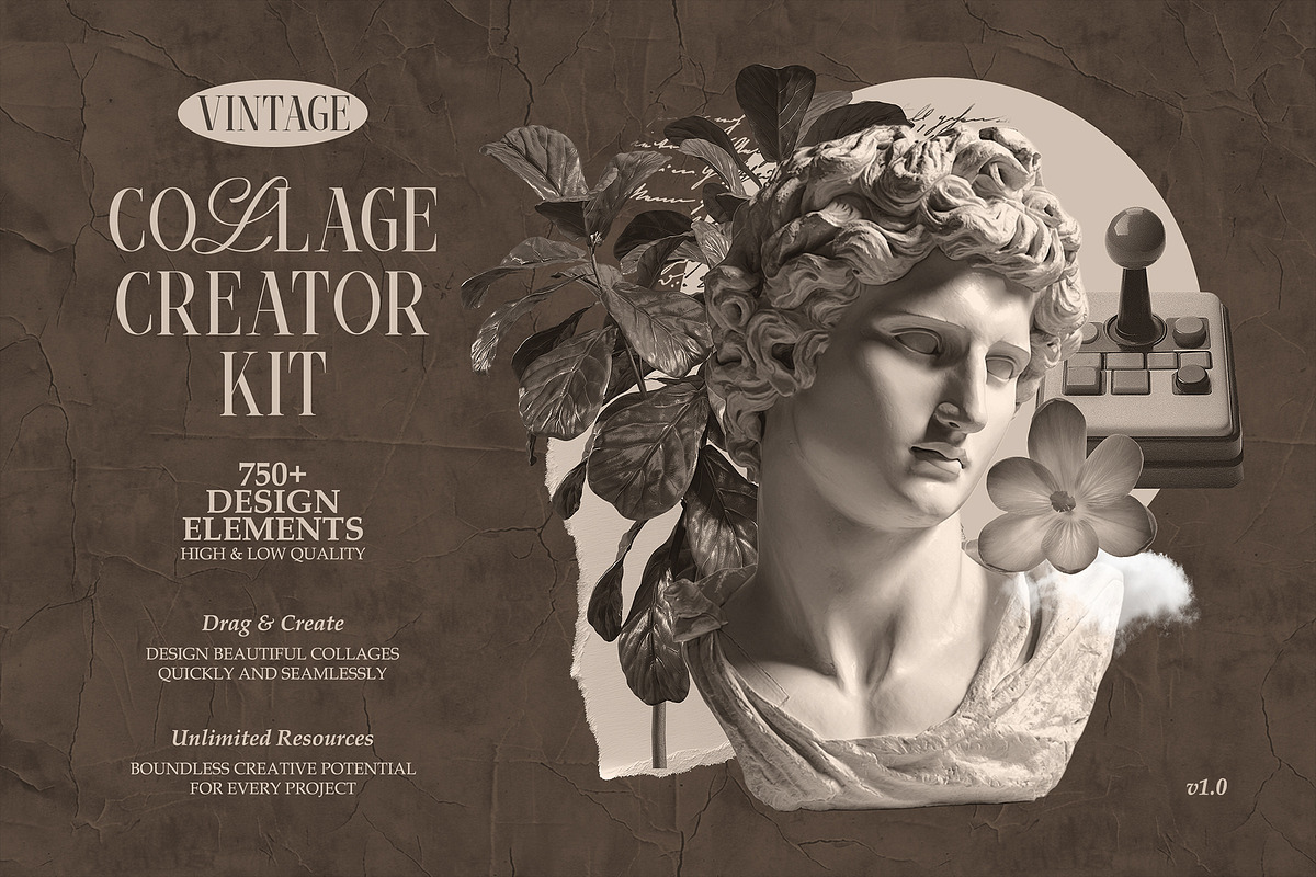Vintage Collage Creator Kit 750+ PNG, an Object Graphic by iHemalaya (Photo 6 of 10)
