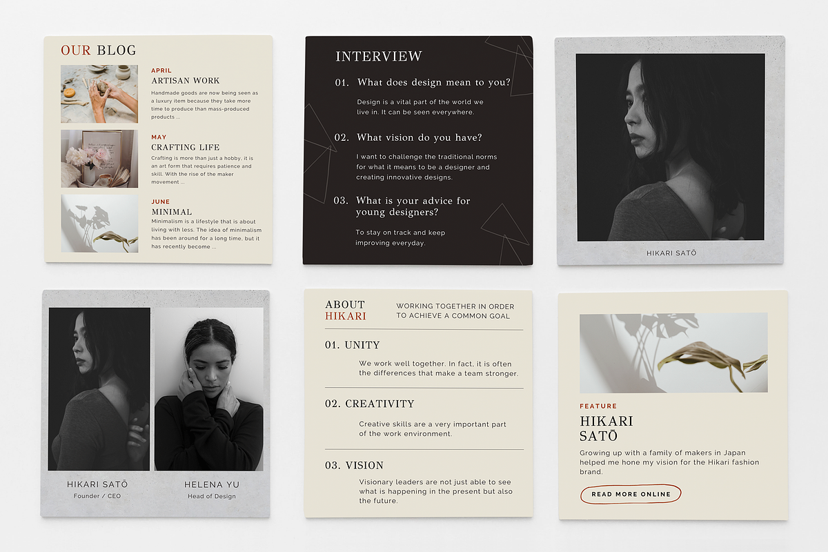 30 CANVA IG POSTS | HIKARI THEME, a Social Media Template by OEN Design (Photo 4 of 6)