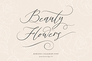 Beauty Flowers, a Script Font by Larin Type Co. (Thumbnail 1 of 13)