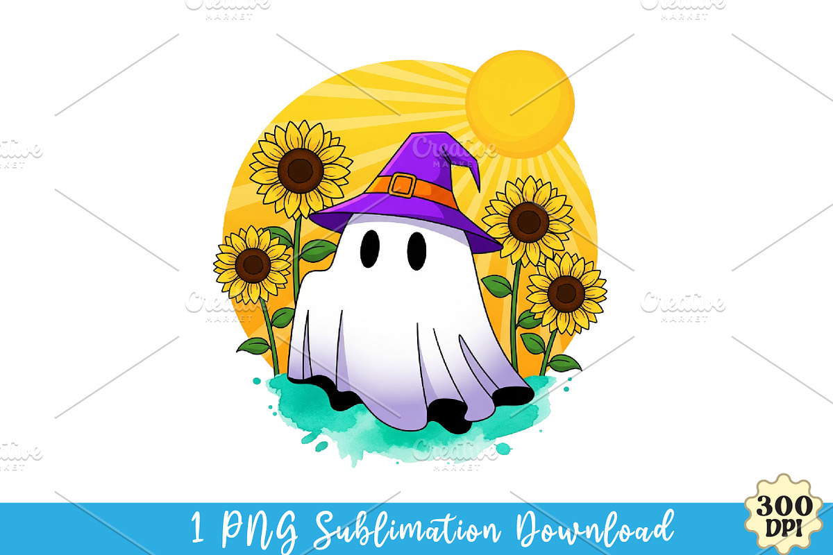 Ghost Png, Cute ghost Png, Ghost png, an Illustration by Watercolor design (Photo 1 of 3)