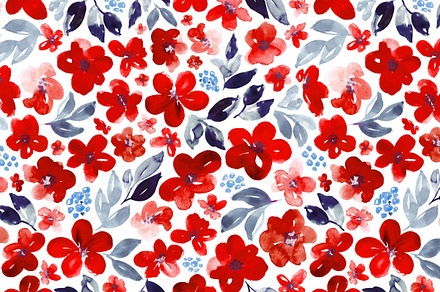 Red, blue and gray, a Pattern Graphic by Anya-D
