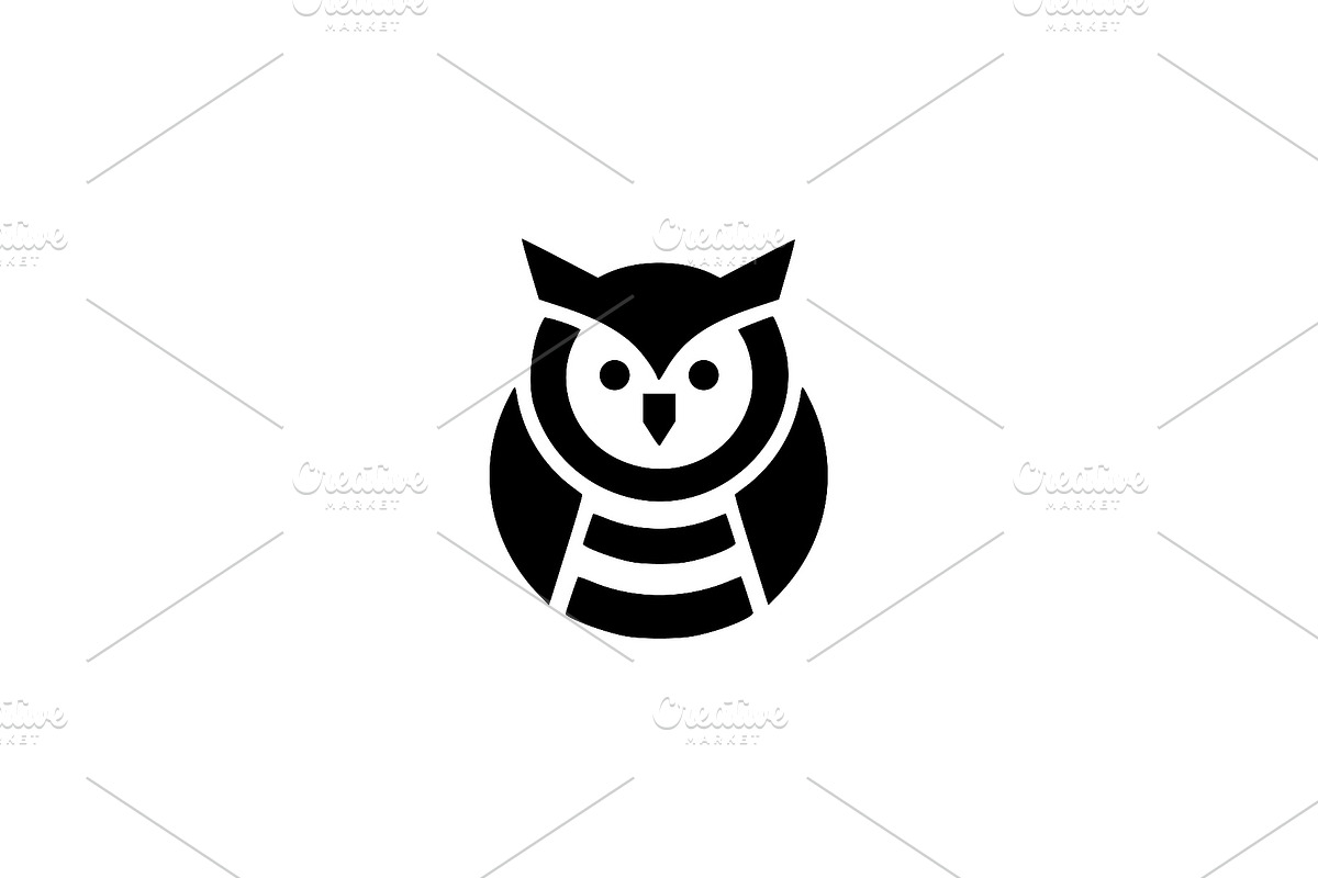 Owl Silhouette Vector Symbol, a Branding & Logo Template by Vectorium Studio (Photo 1 of 4)
