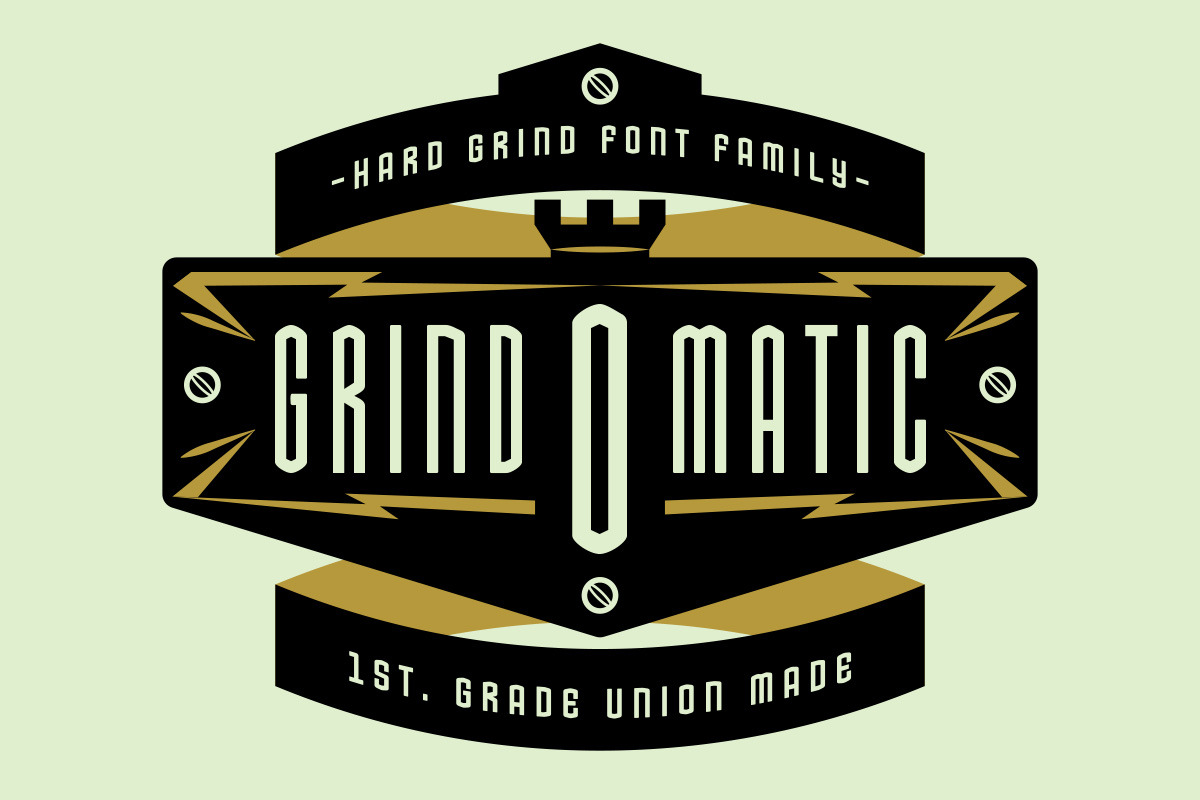 Hard Grind Industrial Font Set, a Sans Serif Font by Price Foundry (Photo 6 of 15)