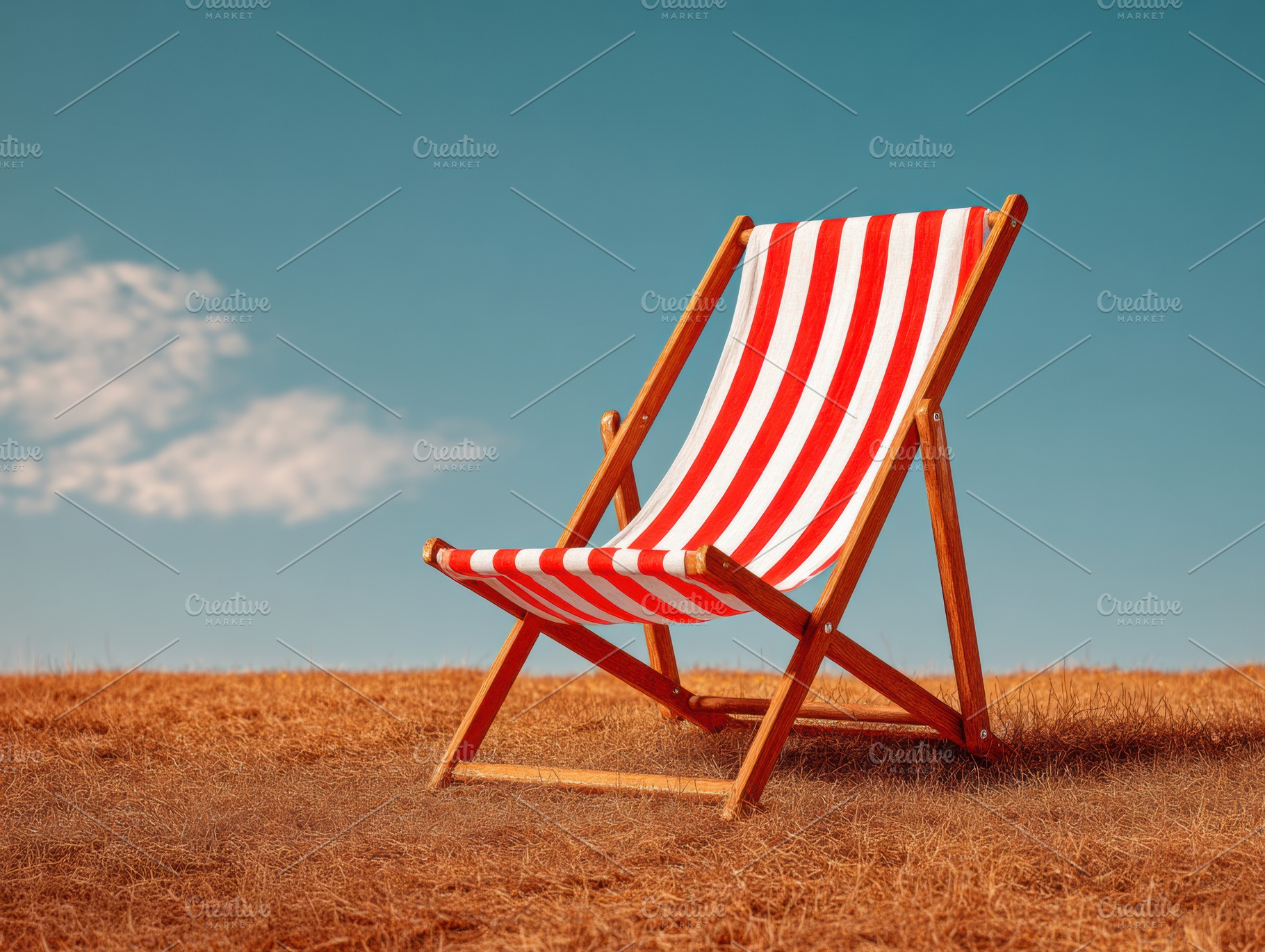 Vintage folding beach chair, a Holiday Photo by Virgo Studio