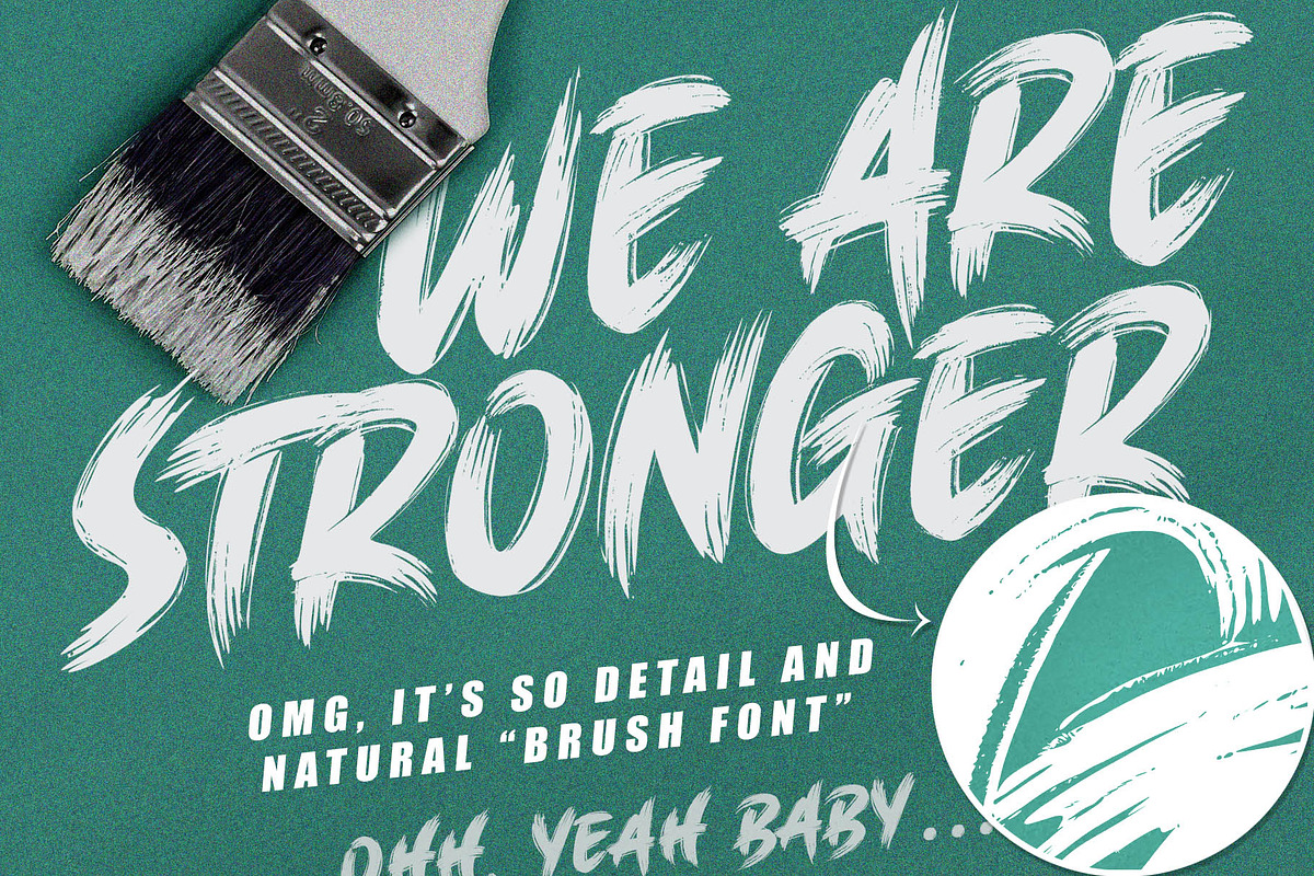 SALE! BRUSH KING / Brush Font preview 4