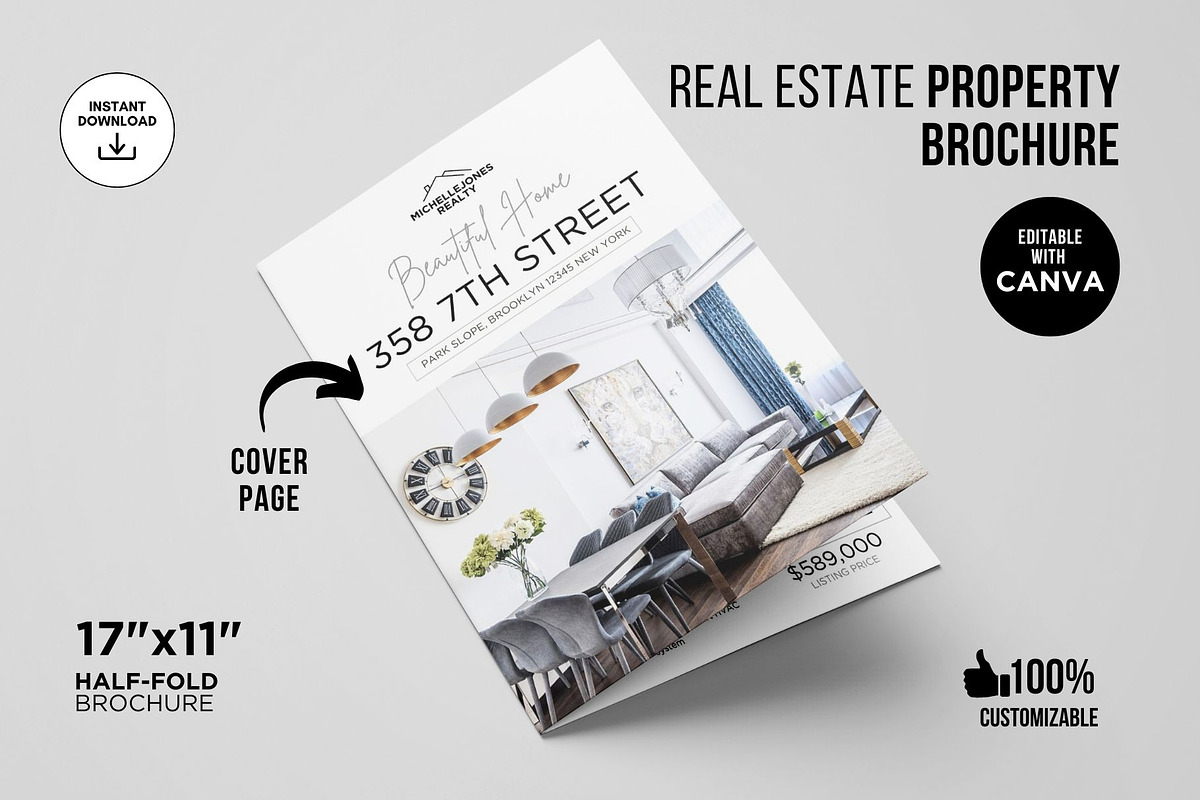 Luxury Real Estate Brochure Canva, a Brochure Template by CreativeVinesStore (Photo 3 of 7)
