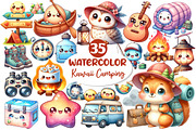 Kawaii Camping Clipart, an Illustration by Dream Creation (Thumbnail 1 of 7)