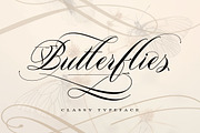 Butterflies, a Script Font by beeART (Thumbnail 1 of 10)