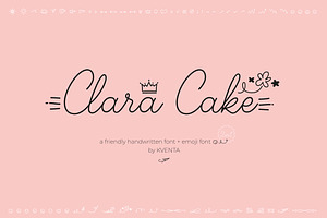 Clara Cake Script + emoji font
