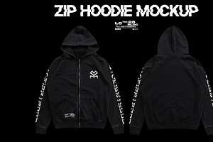 Zip Hoodie Mockup By 28Bloc