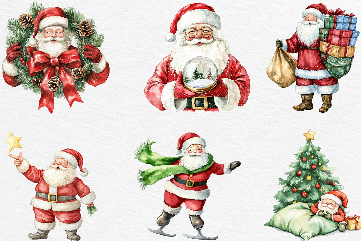 Santa Claus Clipart, an Illustration by Black Bird Studio (Photo 6 of 6)