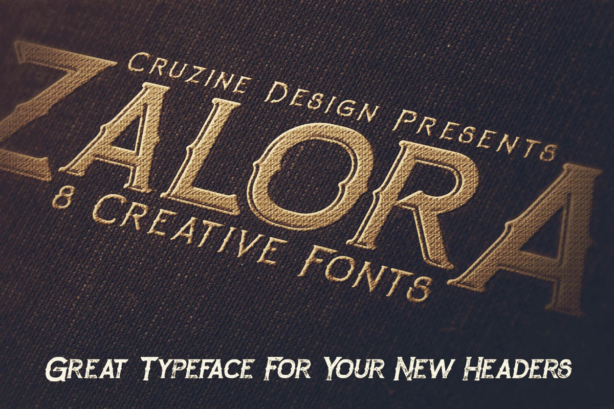 Zalora Typeface preview 4