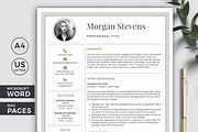 3 Page Resume Template CV with Photo, a Resume Template by Klamp Studio (Thumbnail 1 of 10)