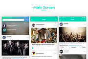 BUZZ Music App UI, an iPhone Mockup by Danfe Designs (Thumbnail 6 of 9)