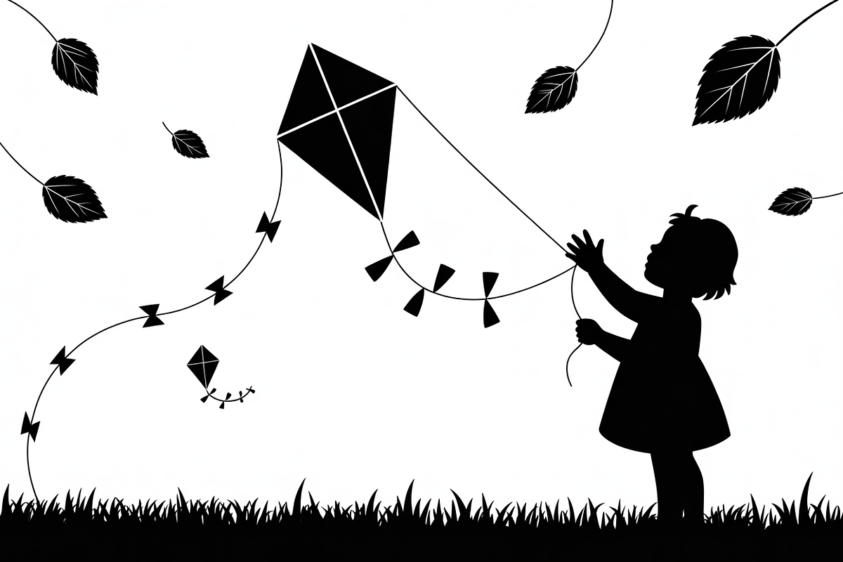 Kids Flying Kite Laser Cut Bundle, an Object Graphic by Designs_River (Photo 7 of 11)