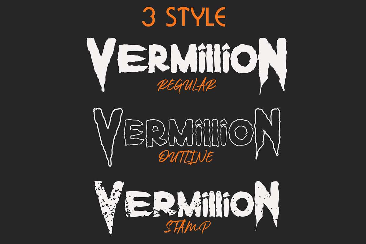 Vermillion Halloween Font preview 3