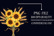 Vintage Sunflowers Autumn Clipart, an Illustration by Libby Wishes (Thumbnail 9 of 11)