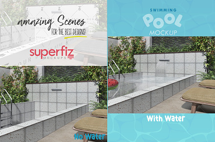 Swimming POOL Scene Mockup SM219