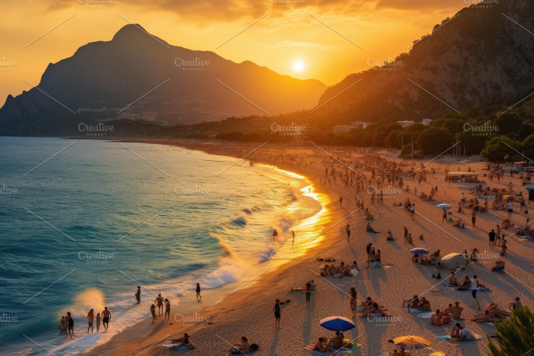 Sunset on the beach of Kefalonia, Gr, a Photo by Iftikhar Alam