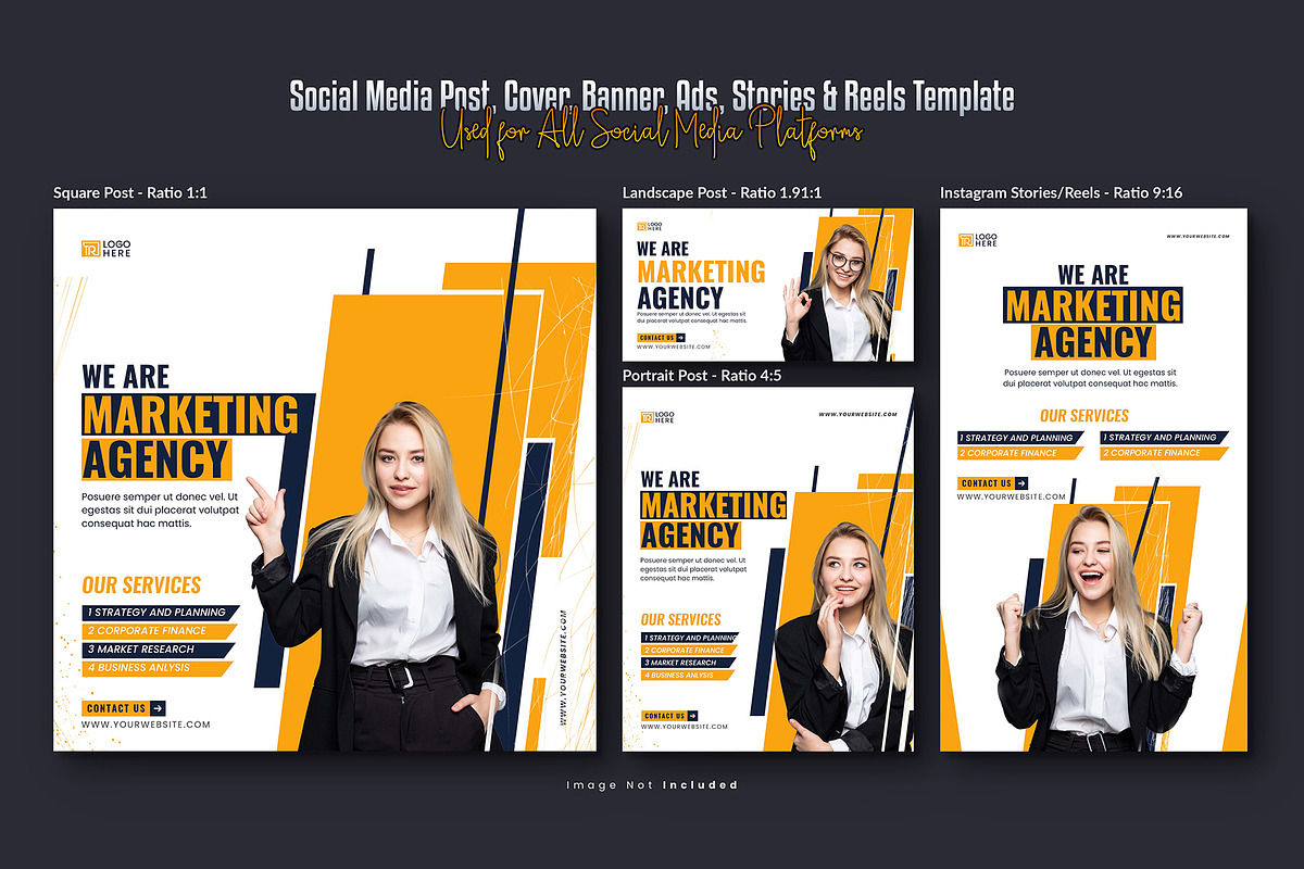 Corporate Social Media Post Bundle, a Social Media Template by Creative_View (Photo 3 of 8)