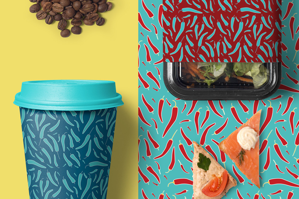 Chilli on acid | 20 funky patterns, a Pattern Graphic by Kenzagraphics (Photo 6 of 9)