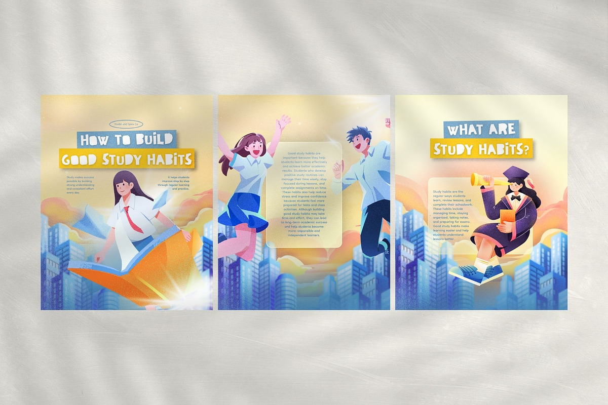 Study Habits Carousel Canva, a Social Media Template by Dstudio (Photo 1 of 5)