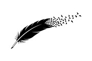 Boho Feather Silhouette Vector, an Object Graphic by jahid234 (Thumbnail 26 of 51)