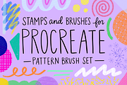 Procreate Pattern Brush Set, a Brush Add-On by Positively Present (Thumbnail 1 of 12)