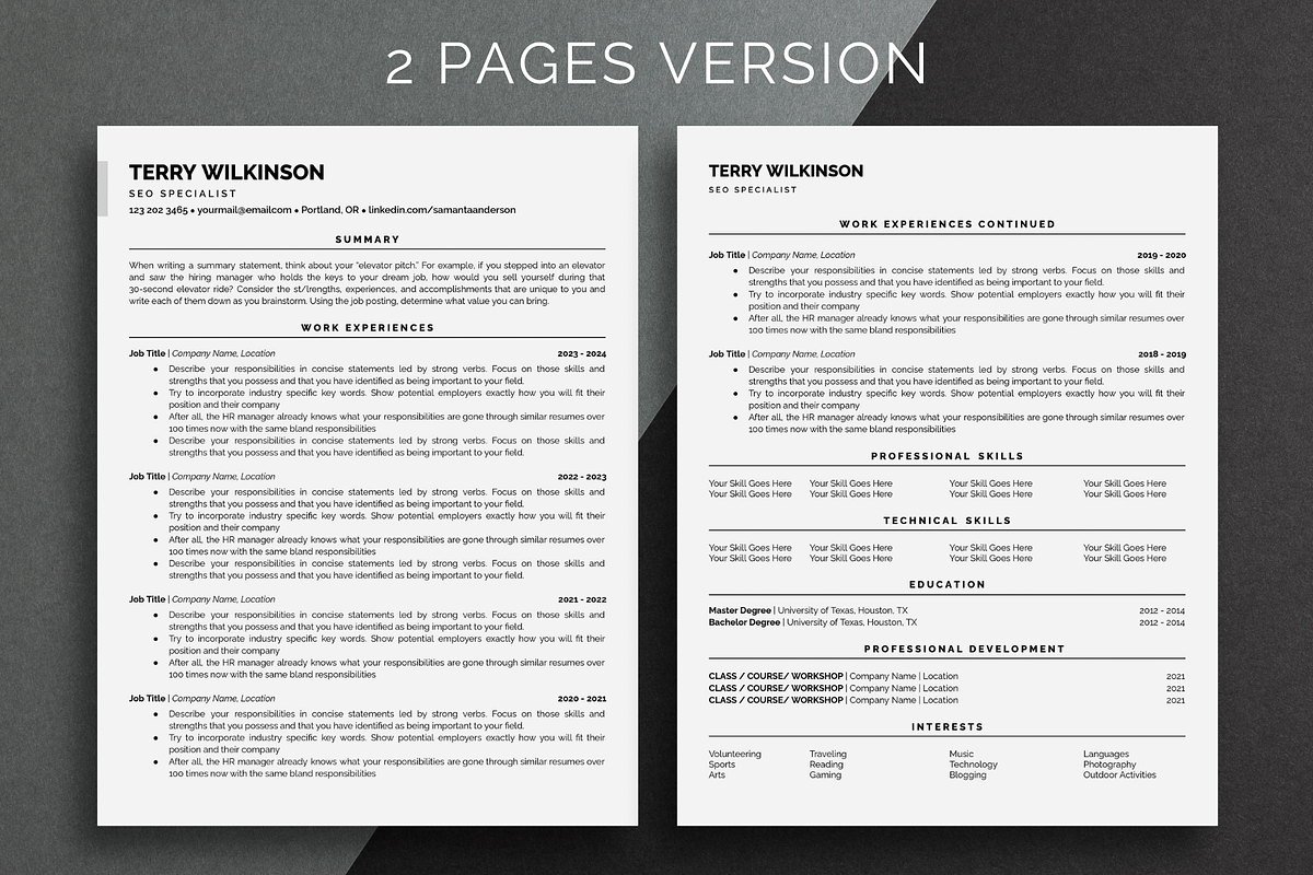 ATS Resume Template Google Docs, a Resume Template by bonadigitals (Photo 2 of 5)