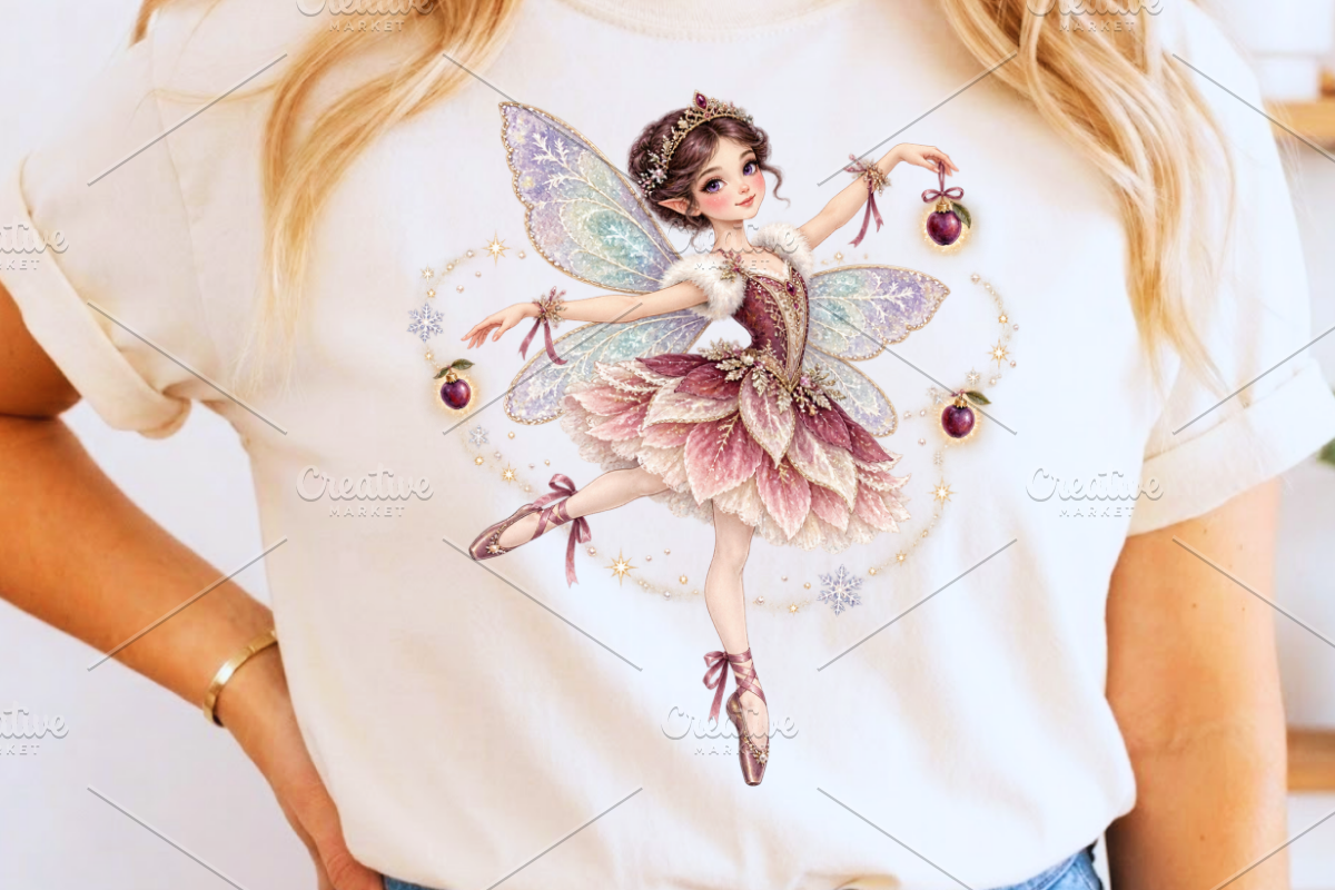 Magical Christmas Fairy Clipart PNG, a Seasonal Illustration by Ink Gallery (Photo 12 of 13)