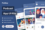 Podbay - Podcast App UI Kits, an App Template by Minialis (Thumbnail 1 of 6)