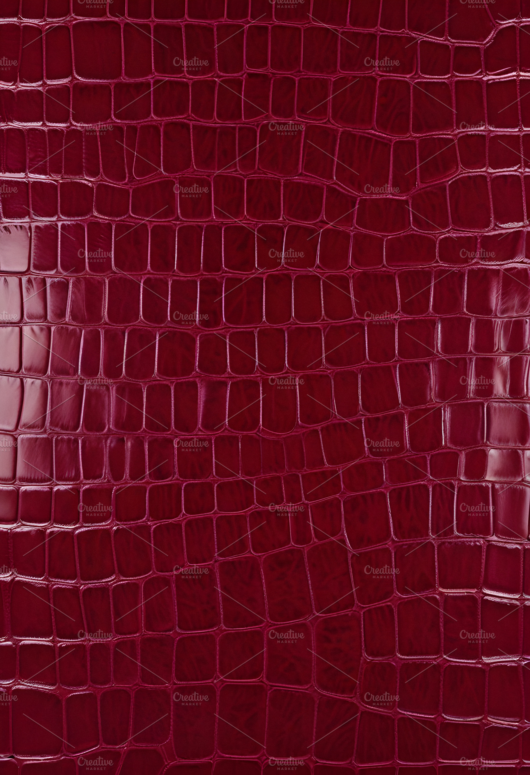 Rich burgundy crocodile leather text, a Photo by Kzara Visual Concepts