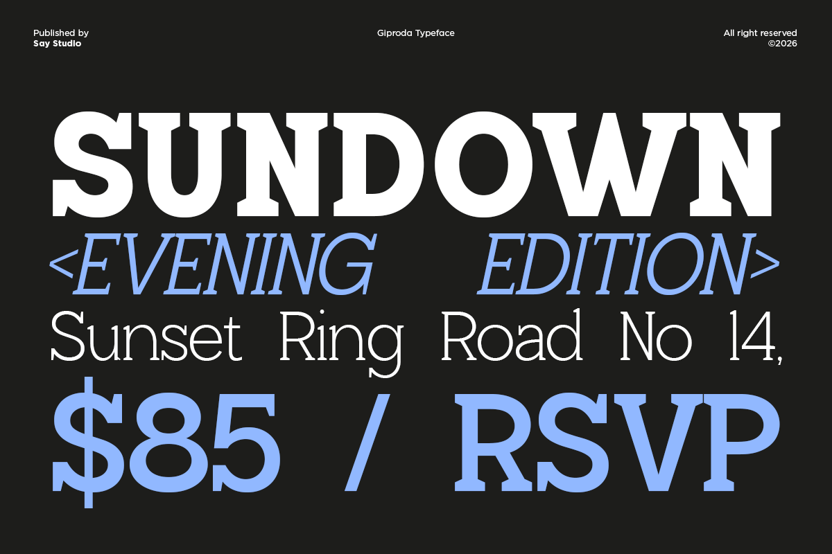 Giproda – Western Family Slab Serif, a Slab Serif Font by Say Studio (Photo 7 of 10)