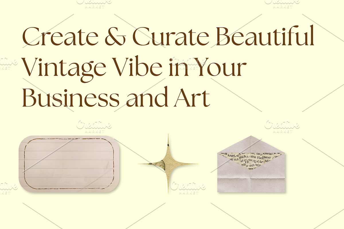 Vintage Paper Elements Collage Pack, an Object Graphic by JuliesDesign (Photo 2 of 5)