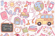 Spring Goose School Clipart, an Education Illustration by TitaLivingArt (Thumbnail 2 of 10)
