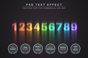 Unicorn Rainbow - PSD Editable Text