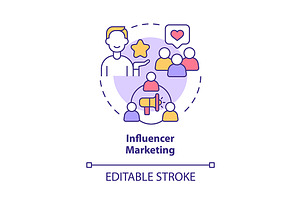 Influencer Marketing Concept Icon