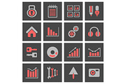 Icons interface set, an Outline Icon by AlexZeL (Thumbnail 2 of 5)