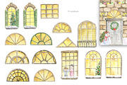 Christmas houses, an Illustration by Love Watercolor Store (Thumbnail 5 of 12)